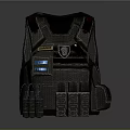 Tactical Vest With Multiple Pockets LED Lights And Durable Fabric Design 3d model