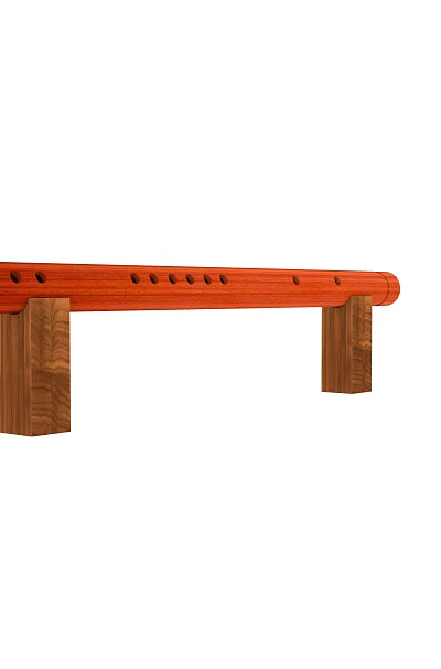 Red Wooden Musical Instrument And Art Painting Tools With Stand And Holes Design 3d model