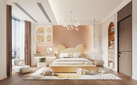 Modern Children's Room Third Floor Little Girl Room 3d model