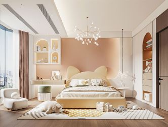 Modern Children's Room Third Floor Little Girl Room 3d model