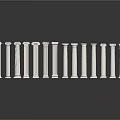 Scenic View Of White Columns With Various Capitals And Reflections On Black Smooth Surface