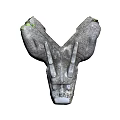 Chinese ancient building drainage beast head 3 scan 3d model