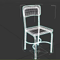 Comfortable Leisure Chair With Wooden Seat Back And Curved Metal Frame
