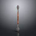 Sci-fi Hammer Sci-fi Stick Mace Sci-fi Weapon Ancient Weapon Hammer Cold Weapon Medieval Item 3d model