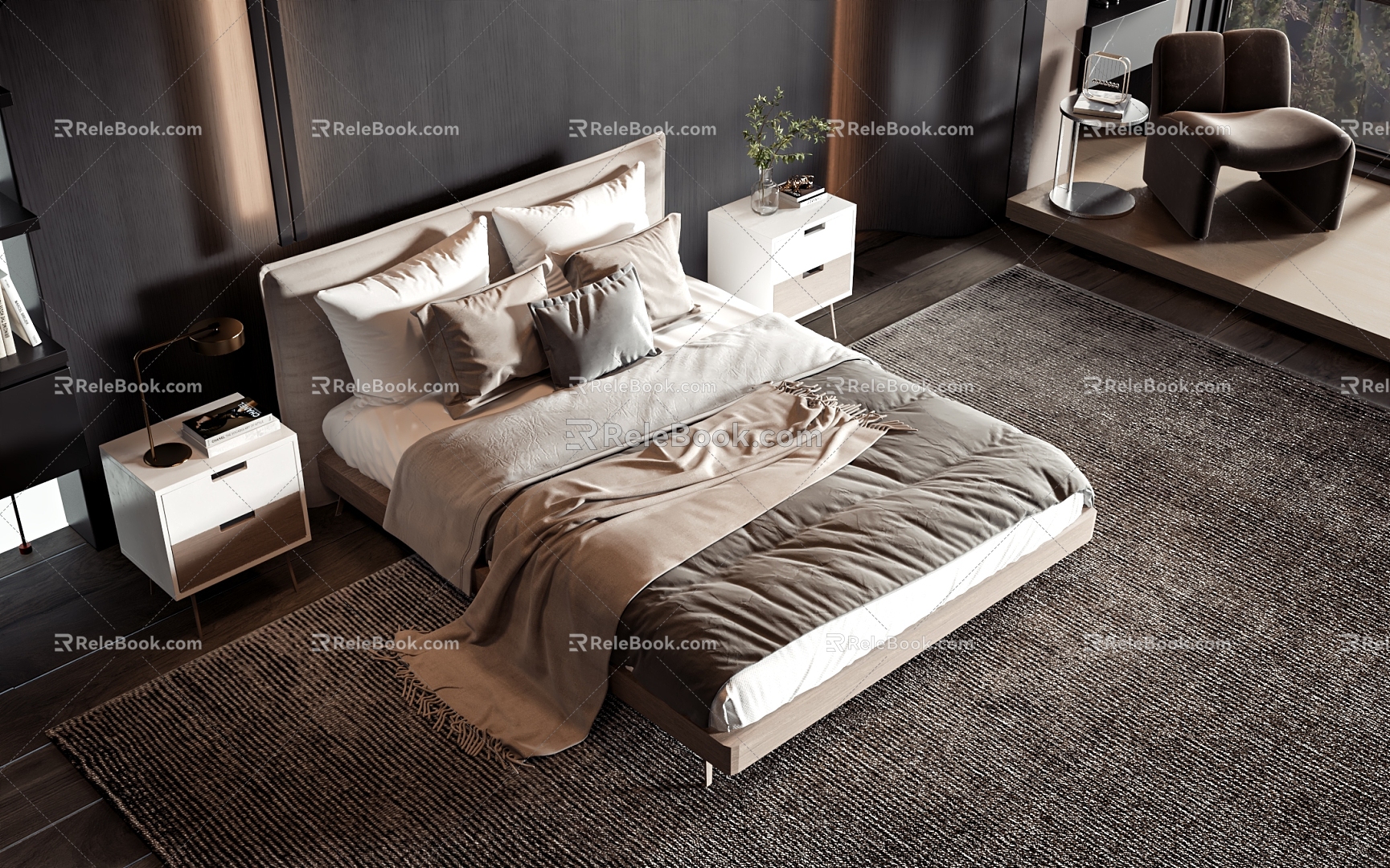 Nordic style commodity bed model