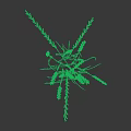 Fresh Green Ornamental Grass With Long Stems And Thin Leaves