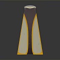 Modern Weapon Design With Tapered Shape Brown Orange Accents And Transparent Panels
