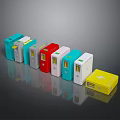 Colorful Square Electronic Appliances Featuring Various Colors For Home And Office Use