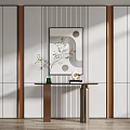 Modern End Desk 3d model