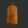Transparent Amber Cup With Carved Design Lid And Textured Body On Dark Background