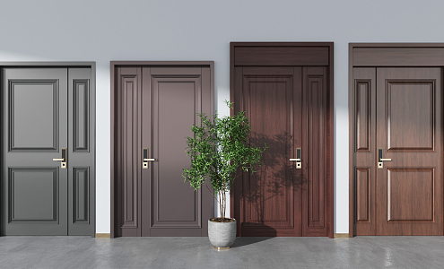 Modern swing door 3d model