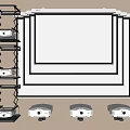 Modern projection curtain projector 3d model