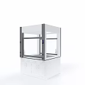 Laboratory Fume Hood With Transparent Glass Window And Cabinet Storage
