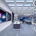 Modern Science and Technology Pavilion Telescope Exhibition Hall 3d model