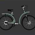 Modern City Bicycle With Green Frame Black Seat And Sleek Design Details