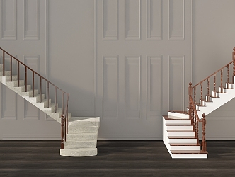 American Stair Combination 3d model