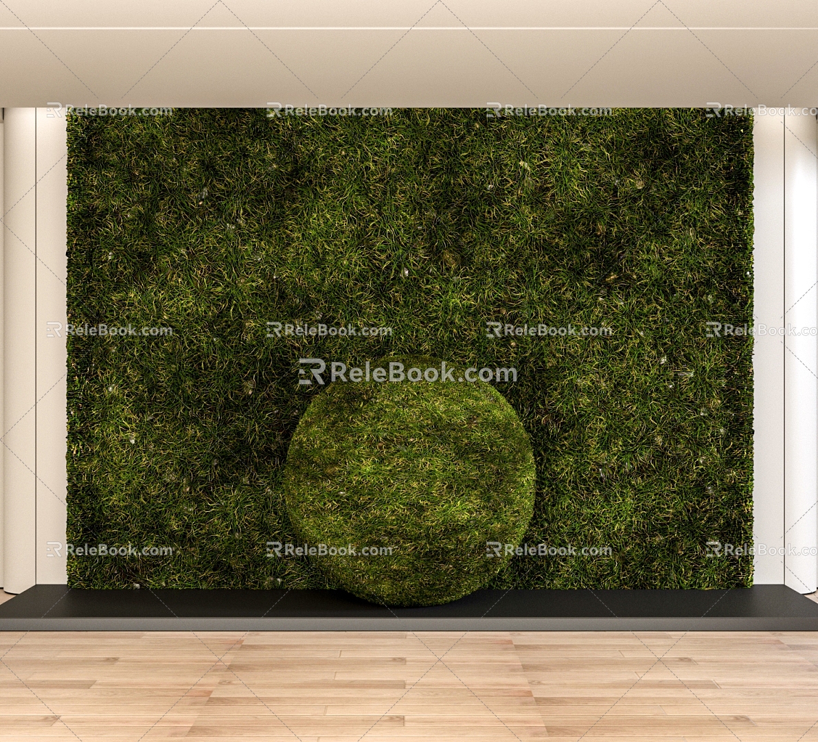 Modern Lawn Lawn Grass Outdoor Grass Flowers and Grasses 3d model