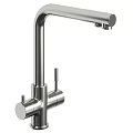 Modern Stainless Steel Kitchen Faucet With Tall Spout And Single Lever Handle