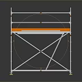 Iron frame large iron frame iron frame house factory industrial iron frame iron ladder rigid ladder work frame rigid scaffold 3d model