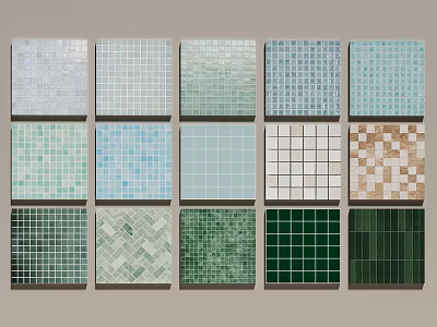 Stylish Diverse Wall Panels Design With Various Colors And Different Patterns 3d model