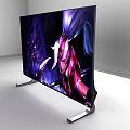 Sleek Modern TV Displaying Vibrant Animated Characters In Clean Minimalist Room Setting