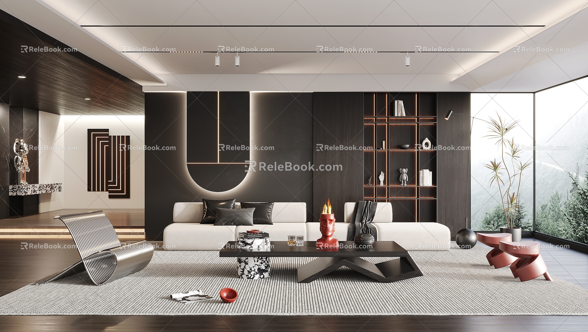 Modern living room fashion 3d model