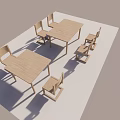 Simple Wooden Leisure Chair And Table Set For Modern Home Interior Design