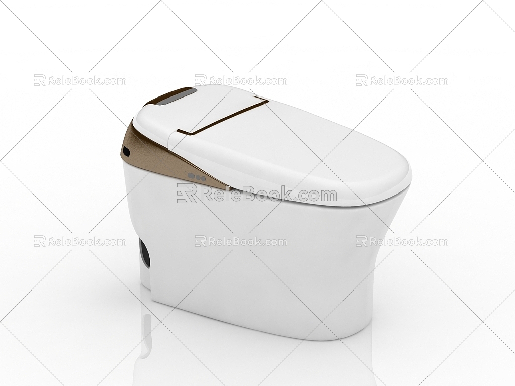 Modern intelligent toilet 3d model