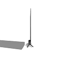 Modern Flat Screen Television With Sleek Black Display And Stable Base Stand