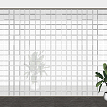 Modern glass brick glass brick partition 3d model