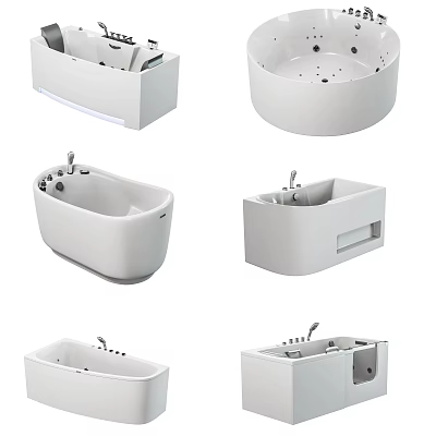 Modern Bathtubs With Various Shapes And Contemporary Design Features 3d model