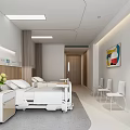 Modern Hospital Outpatient Clinic Interior With Medical Bed White Chairs Colorful Artwork And Lighting