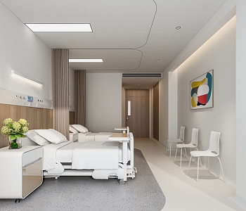 Modern Ward Hospital Ward 3d model