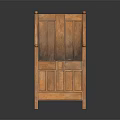 Vintage Wooden Accent Chair With Carved Backrest And Armrest Design Details