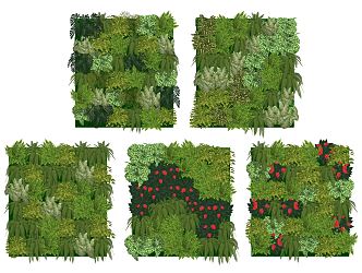 Modern Plant Wall Vertical Plant Wall 3d model