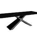 Modern Dining Table With Black Marble Top Natural Veins And Stylish Metal Base
