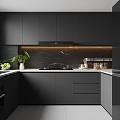 Modern home kitchen 3d model