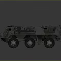 Camouflaged Six Wheeled Military Vehicle With Armored Design And Roof Antennas