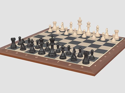 modern chessboard chess 3d model