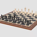 Wooden Chessboard With Black And White Pieces As Recreational Game Equipment For All Ages