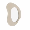 Modern Elegant Irregular Shape Mirrors with Beige Frame for Contemporary Interior Design 3d model
