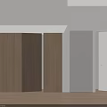 Minimalist Interior Swing Doors In White And Wood With Simple Handle Design