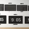 Televisions Featuring Multiple Size Options Wall Mounted And Digital Time