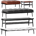 Sofa stool Bed end stool Shoe changing stool Bench set 3d model