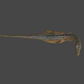 Tyrannosaurus Rex Running On Grassland With Cracked Ground Open Mouth And Sharp Teeth