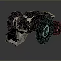 Sturdy Black Utility Vehicle Showcasing Large Tires And Heavy-Duty Mechanical Design