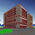 Aerial Planning Of Modern Urban Building Complex With Road Layout Green Areas And Pedestrians
