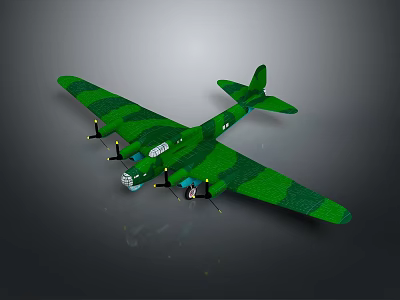 Green Camouflage Space Shuttle Model With Detailed Wing Structure And Design 3d model