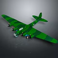 Green Camouflage Space Shuttle Model With Detailed Wing Structure And Design