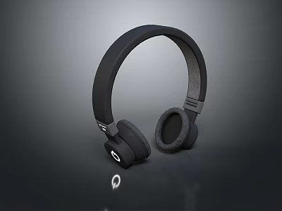 Black Wireless Over Ear Headphones With Sleek Design And Comfortable Earpads For Computer Audio Experience 3d model